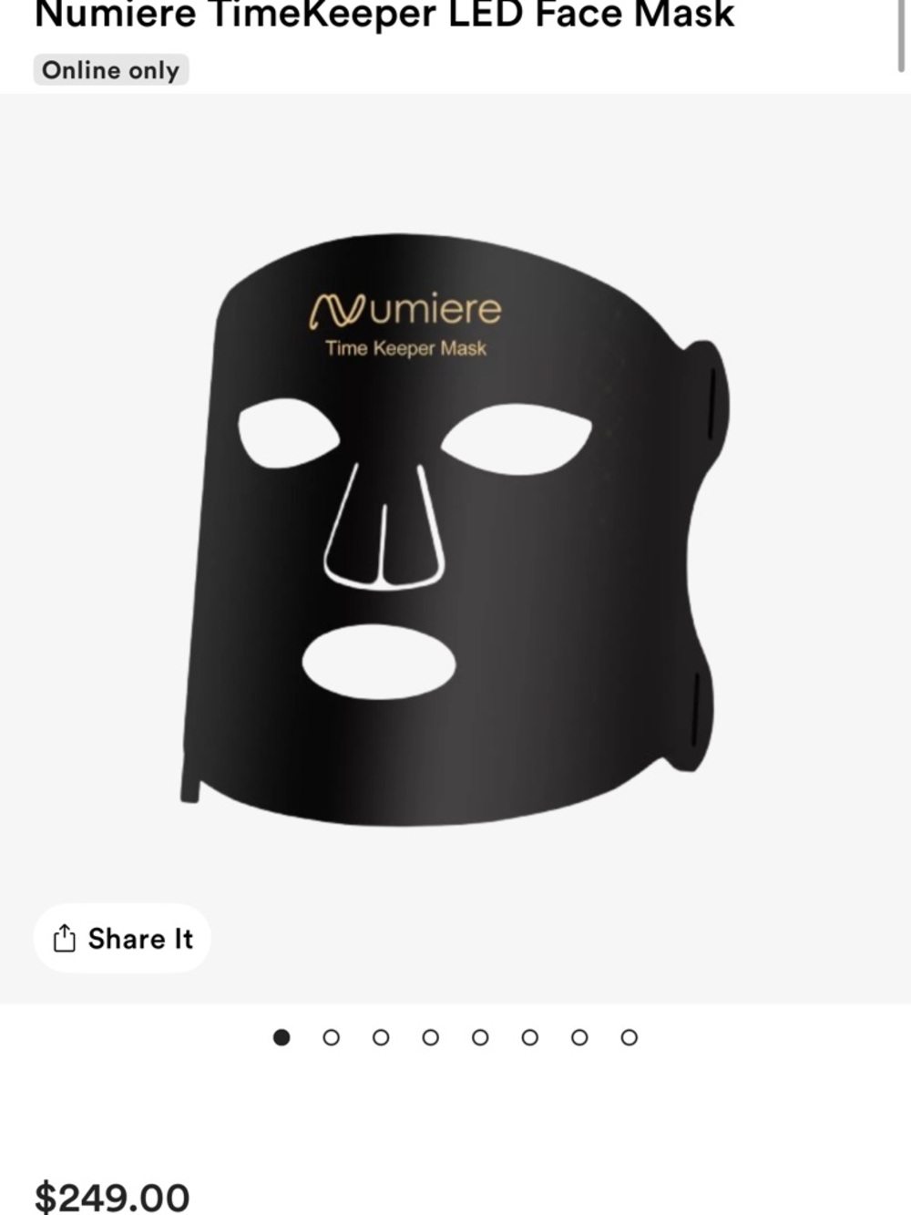 TimeKeeper LED Face Mask - Black